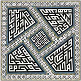 17th Century Cut-tile Mosaic Panel, Friday Mosque, Isfahan, Iran
