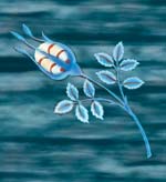 Variation on a 16th Century Rosebud Detail from the Mimber Panel, Rustem Pasa Mosque, Istanbul