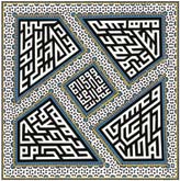 17th Century Cut-tile Mosaic Panel, Friday Mosque, Isfahan, Iran