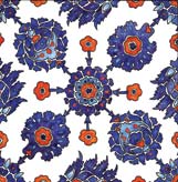 Illustration of a 16th century Iznik tile