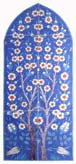 16th Century Cobalt-blue Ground Panel from the mimber of the Rustem Pasa Mosque, Istanbul