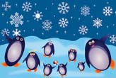 Happy Penguin Family